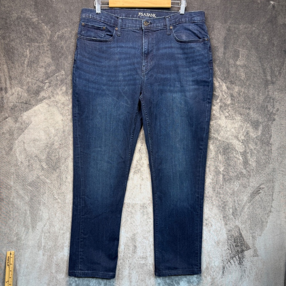 Jos A Bank Jeans Mens Blue Tailored Fit 36x32 Denim Pants Business Casual